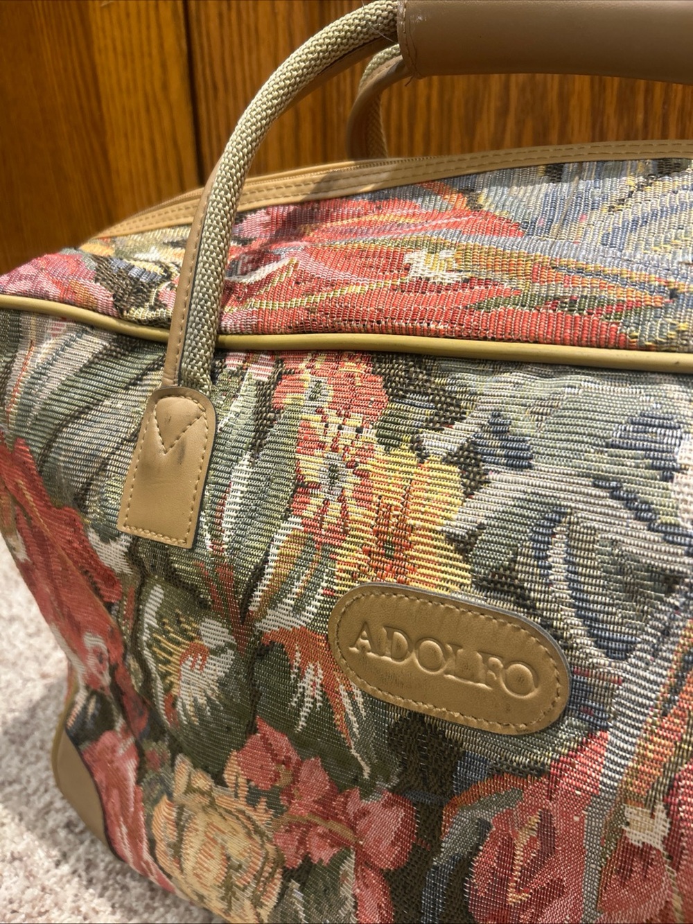 Adolfo Floral Tapestry Weekender Bag - Picture 3 of 11